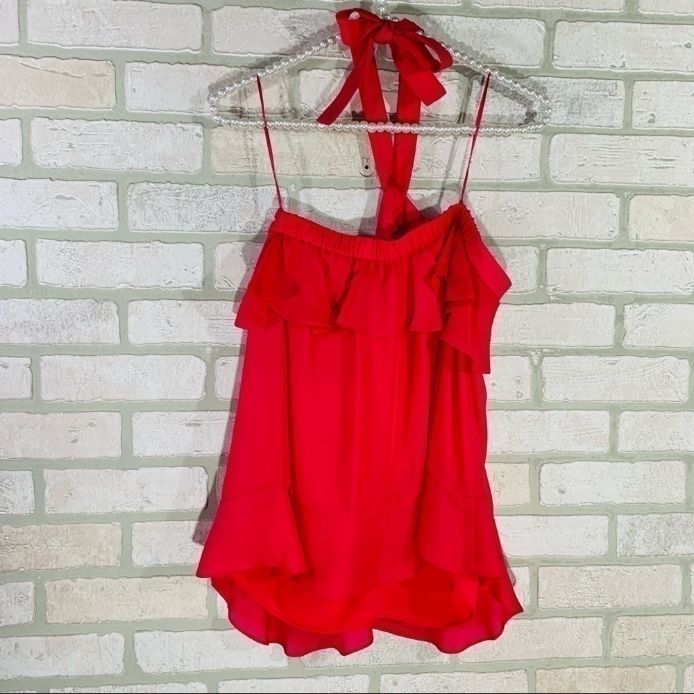 Parker Nashley Silk Blend Ruffle Halter Top Size S - Picture 7 of 9